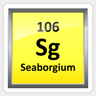 Seaborgium Periodic Table Element Symbol Sticker